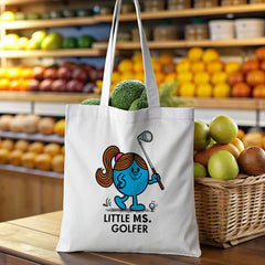 "LITTLE MS. GOLFER" Tote Bag for Women - Perfect Golf Gift for Female Golf Lovers, Mom, Daughter, Wife, Friend | Birthday, Christmas, Mothers Day, Valentine's Gift | Cute & Stylish Golf-themed Present