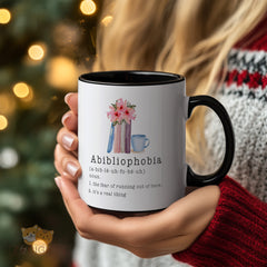 Abibliophobia Definition Mug - Book Lover Gift for Bibliophiles - Funny Reading Phobia Coffee Cup - Ceramic Mug for Librarians, English Teachers & Bookworms - Perfect Literary Gift