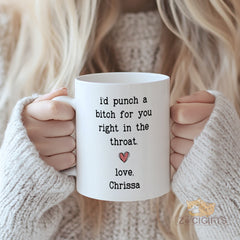 Funny ID Badge Reel - 'Punch a Bitch For You' Sarcastic Nurse Gift - Medical Humor Badge Holder for Healthcare Workers, Doctors, Nurses - Clip On Work ID Card Holder for Hospital Staff