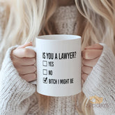 Lawyer Gift Mug - Funny Attorney Coffee Cup - Sarcastic Legal Professional Present for Graduation, Retirement, Birthday - Ceramic Mug with Witty Lawyer Quote - Perfect for Law Firm Gifts