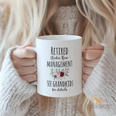 Retired Grandma Mug - Funny Retirement Gift for Grandma - Best Nana Ever Coffee Cup with Heartwarming Quote - Ceramic Tea Mug for Retired Women, Mother's Day & Birthday Gifts