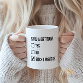 Dietitian Mug - Perfect Nutritionist Gift - Funny Food Expert Coffee Cup for Registered Dietitians, Nutrition Students & Health Coaches - Ceramic Mug with Healthy Eating Quote