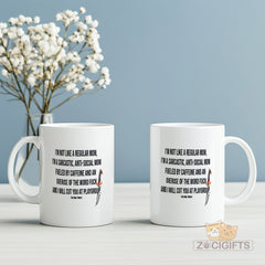 "Funny Sarcastic Mom Mug - 'I'm Not Like A Regular Mom' Humorous Coffee Cup for Moms, Caffeine Fueled & Anti-Social Mom Gift Idea for Mother's Day, Birthday, Christmas, Playgroup Mom Present"