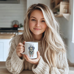 "Gothic Coffee Lover Mug - 'Coffiend' Skull & Mystical Design Humorous Coffee Cup for Dark Academia, Goth Style Enthusiasts, Gift Idea for Coffee Addicts, Halloween, Birthdays in North America & Europe"