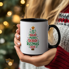 67 NO CAP BRUH MERRY SKIBIDI RIZZMAS 2025 Mug - Viral Meme Coffee Cup Gift for Teen Boys Girls, Best Friend Gift, Trendy Christmas Gift