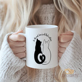 Love Mug with Cats: "In the End, Love is All That Matters" Inspirational Ceramic Cup - Perfect Heartwarming Gift for Valentine's Day, Christmas, Mother's Day, Birthday, Anniversary, Thanksgiving, or for Friends, Family, Partner