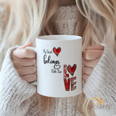 Love Mug with Romantic Quote - “My Heart Belongs With You” Red Plaid Heart Ceramic Cup, Perfect Valentine's Day Gift, Christmas Gift for Her, Birthday Present for Girlfriend, Wife, Couples, Anniversary, or Thoughtful Gift for Loved Ones.