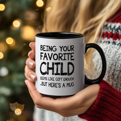 Favorite Child Mug - Heart - warming Gift for Kids & Adults - Premium Ceramic Mug for Coffee, Tea in North America & Europe