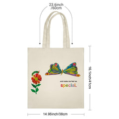 “You Make Me Feel So Special” Tote Bag with Caterpillar & Butterfly - Heartfelt Gift for Her, Him, Birthday, Valentine‘s, Mother’s Day, Christmas & Thank You