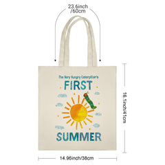 The Very Hungry Caterpillar First Summer Tote Bag | Cute Eric Carle Book Gift for Moms, Grandma, Baby Shower, Birthday & Summer Holidays | Official Inspired Design