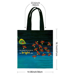 “You Remind Me to Look on the Bright Side” Inspirational Tote Bag - Uplifting Gift for Friend, Mom, Sister, Mentor, Her on Birthday, Christmas, Thanksgiving & Get Well