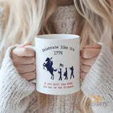 Celebrate Like It's 1776 Mug - Funny Guns - Themed Mug for History Buffs and Patriots, Unique Gift Idea for Independence Day or Any Day