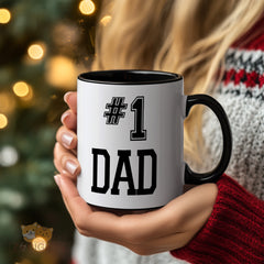 "#1 DAD" Mug - Premium Gift for Father, New Dad, Grandpa from Daughter, Son, Wife | Perfect for Father's Day, Birthday, Christmas, Anniversary, Valentine's Day | Thoughtful Present by ZIGIGIFTS | White Ceramic Coffee Cup with Heartfelt Message