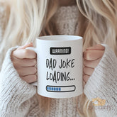 Funny "Dad Joke Loading" Warning Mug - DAD JOKE LOADING... with Progress Bar Design | Perfect Humor Gift for Dad, Father, Husband on Father's Day, Birthday, Christmas | Great Present for Dad Joke Lovers