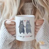 I Love You BEARY Much Mug - Cute Bear Couple Ceramic Coffee Cup, Perfect Valentine's Day, Anniversary Gift for Her, Him, Girlfriend, Boyfriend, Wife, Husband, Best Friend | Birthday, Christmas, Thank You Present