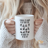 Funny "I Promise To Always Be By Your Side" Mug - Naughty & Romantic Gift for Couples, Husband Wife, Boyfriend Girlfriend | Unique Couples Coffee Cup with Promise Vow, Perfect for Anniversary, Valentine's Day, Wedding, Engagement, Christmas Gift