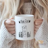 MAMA BEAR Mug with Bear Paw Prints - Heartwarming Gift for Mom, Grandma, New Moms & Bear Lovers, Perfect for Mother’s Day, Christmas, Birthday, Thanksgiving, Personalized Gifts for Her, Cute Wildlife Themed Ceramic Coffee Cup