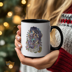 "Mystical Mothership Mug - Cosmic Floral Design Coffee Cup for Moms, Space Enthusiasts, Gift Idea for Mother's Day, Birthdays, Spiritual Style Lovers in North America & Europe"