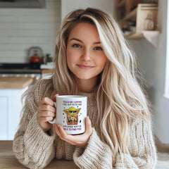 "Funny Yoda Coffee Mug - 'Touch My Coffee I Will Slap You So Hard Even Google Won't Find You' Star Wars Inspired Mug, Perfect Gift for Coffee Lovers, Star Wars Fans on Birthday, Christmas"