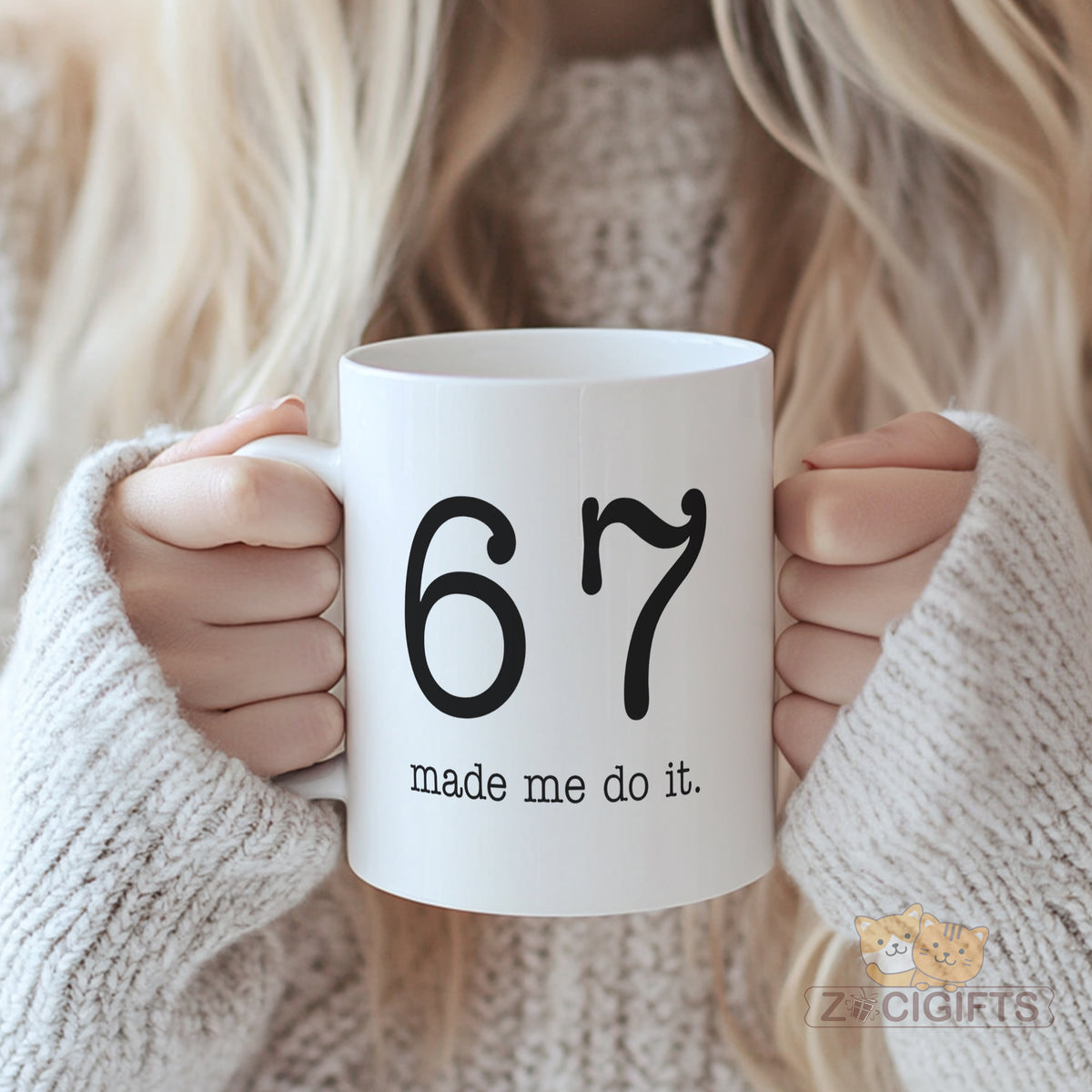 67 Made Me Do It Mug - Personalized 67th Birthday Gift, Funny 67 Number Ceramic Coffee Cup for Men Women, Unique Anniversary, Christmas, Retirement Gift for Him, Her, Best Friend, Dad, Mom