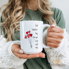 "Fuck Valentine's Day" Mug with Heart Balloons - I Love You Every Single Day! Bold & Romantic Gift for Valentine's, Anniversary, Engagement, Wedding, Christmas, Birthday for Girlfriend, Boyfriend, Wife, Husband