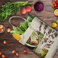 "Grumpy Monkey" Story Tote Bag: Funny Banana Chase Cartoon - Perfect Gift for Book Lovers, Friends, Partner, Colleagues for Birthday & Christmas