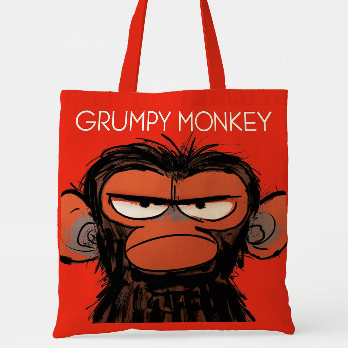 Grumpy Monkey Tote Bag - Funny & Unique Gift for Her, Him, Friends, Coworkers, Birthday, Christmas, Valentine‘s Day | Gag Gift & Novelty Present