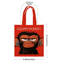 Grumpy Monkey Tote Bag - Funny & Unique Gift for Her, Him, Friends, Coworkers, Birthday, Christmas, Valentine‘s Day | Gag Gift & Novelty Present