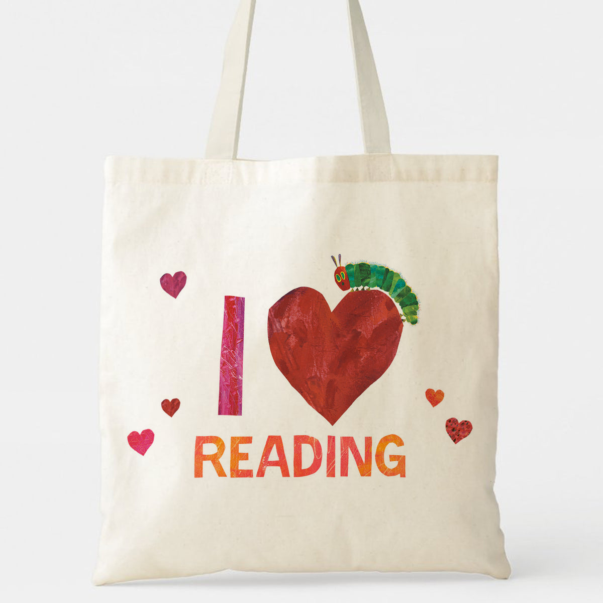 The Very Hungry Caterpillar™ "I ❤️ READING" Tote Bag - Perfect Gift for Book Lovers, Teachers, Students, Valentine‘s, Birthday & Christmas