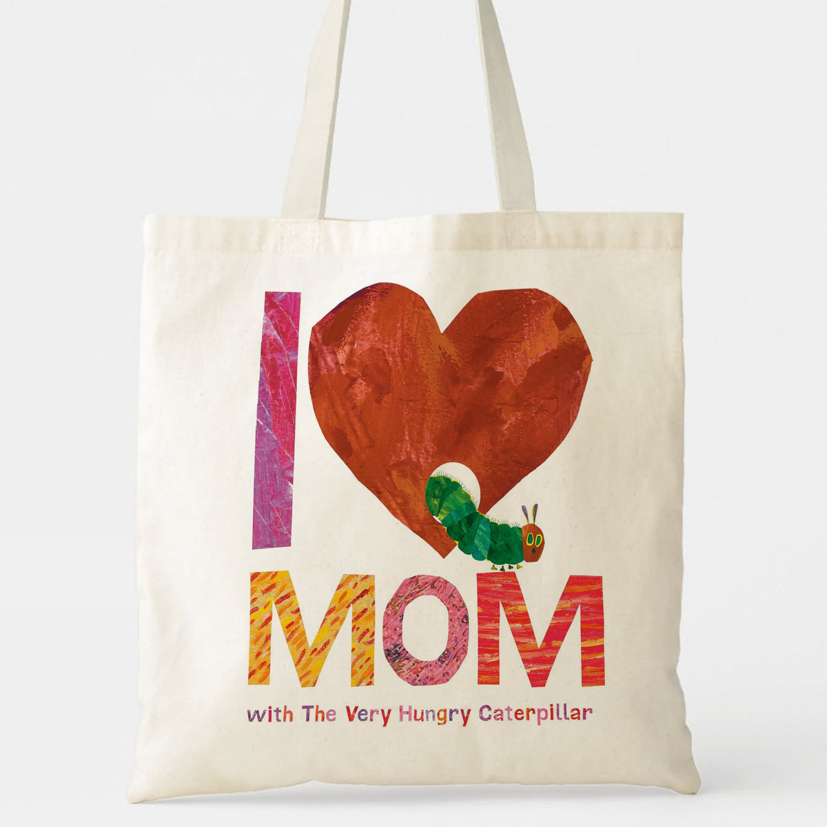 Heartwarming I Love Mom Tote Bag with The Very Hungry Caterpillar - Perfect Gift for Mom, Mother's Day, Birthday, Christmas & More - Cute, Spacious & Thoughtful Present