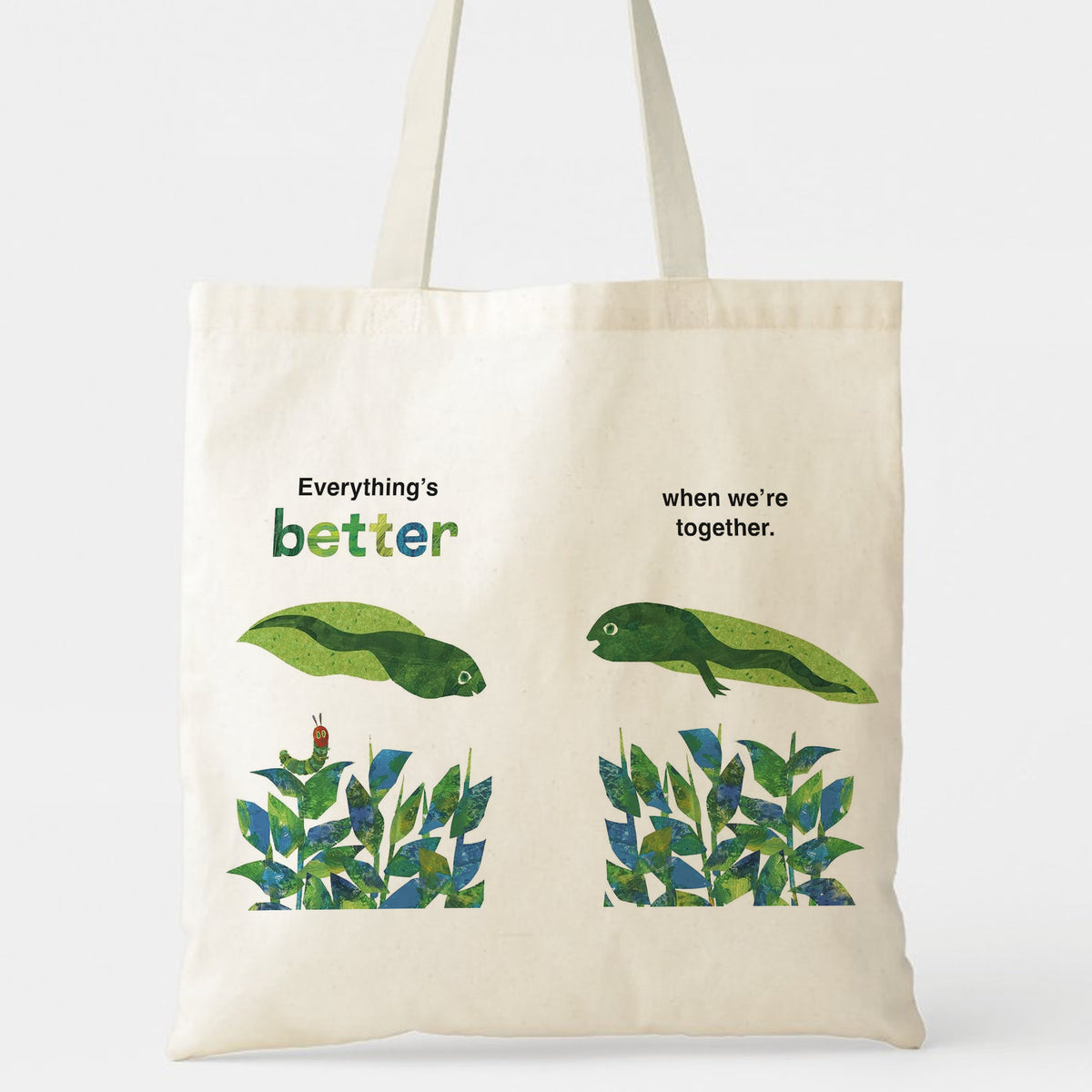 "Everything‘s Better Together" Tote Bag - Cute Animal & Plant Canvas Bag, Perfect Sentimental Gift for Best Friend, Sister, Couples, Mom & Dad | Ideal for Birthday, Christmas, Valentine‘s Day & Everyday Carry