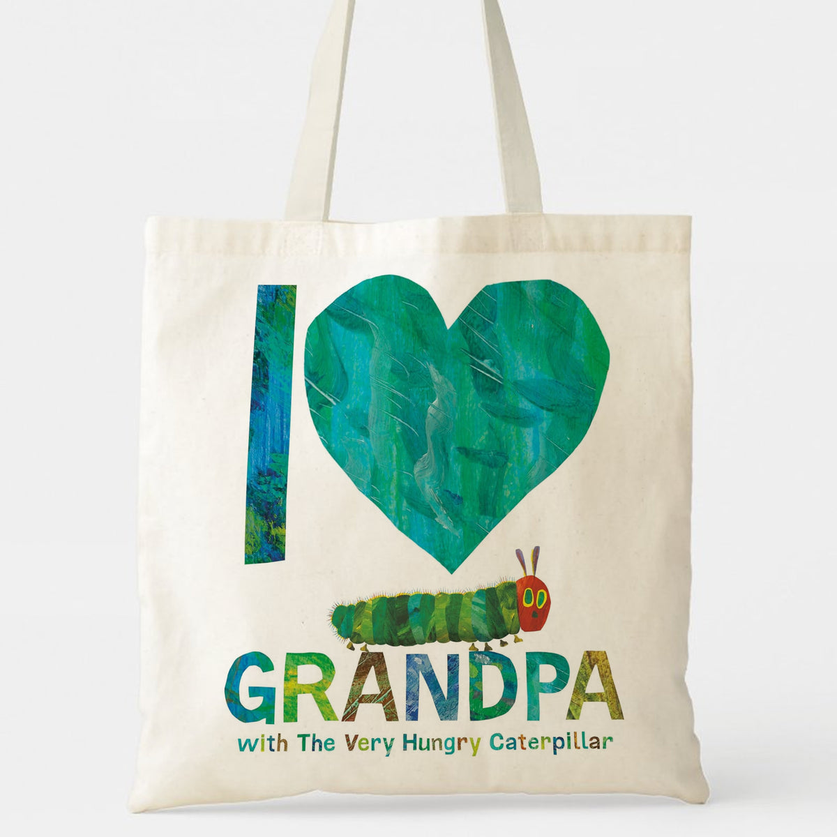 "I Love Grandpa Tote Bag with The Very Hungry Caterpillar – Thoughtful Gift for Grandparents, Father’s Day, Birthday, Christmas & More | Cute Keepsake for Family & Friends"