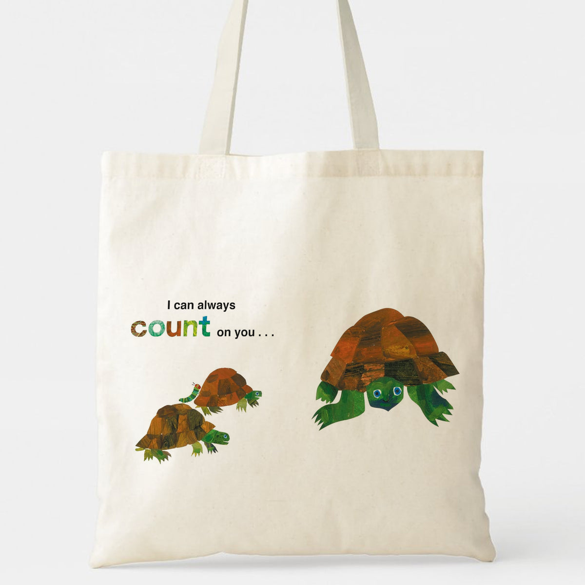 “I Can Always Count on You” Turtle Tote Bag - Cute Gift for Father’s Day, Mother’s Day, Birthday & Thanksgiving | Reliable Support Themed Present