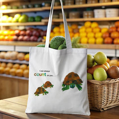 “I Can Always Count on You” Turtle Tote Bag - Cute Gift for Father’s Day, Mother’s Day, Birthday & Thanksgiving | Reliable Support Themed Present
