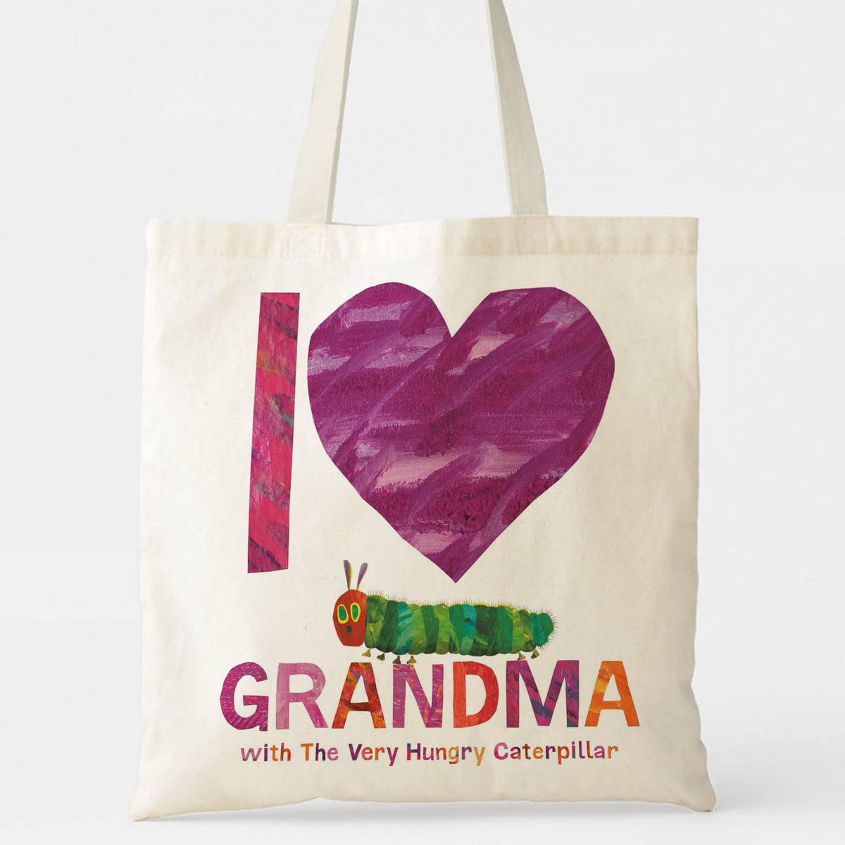 I Love Grandma Tote Bag with The Very Hungry Caterpillar - Heartwarming Gift for Grandma, Mother’s Day, Birthday, Christmas, or Any Special Occasion