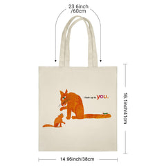 Heartfelt "I Look Up to You" Cat Tote Bag - Perfect Appreciation Gift for Mom, Dad, Teacher, Mentor, Friend, Her on Birthday, Christmas & Mother’s Day