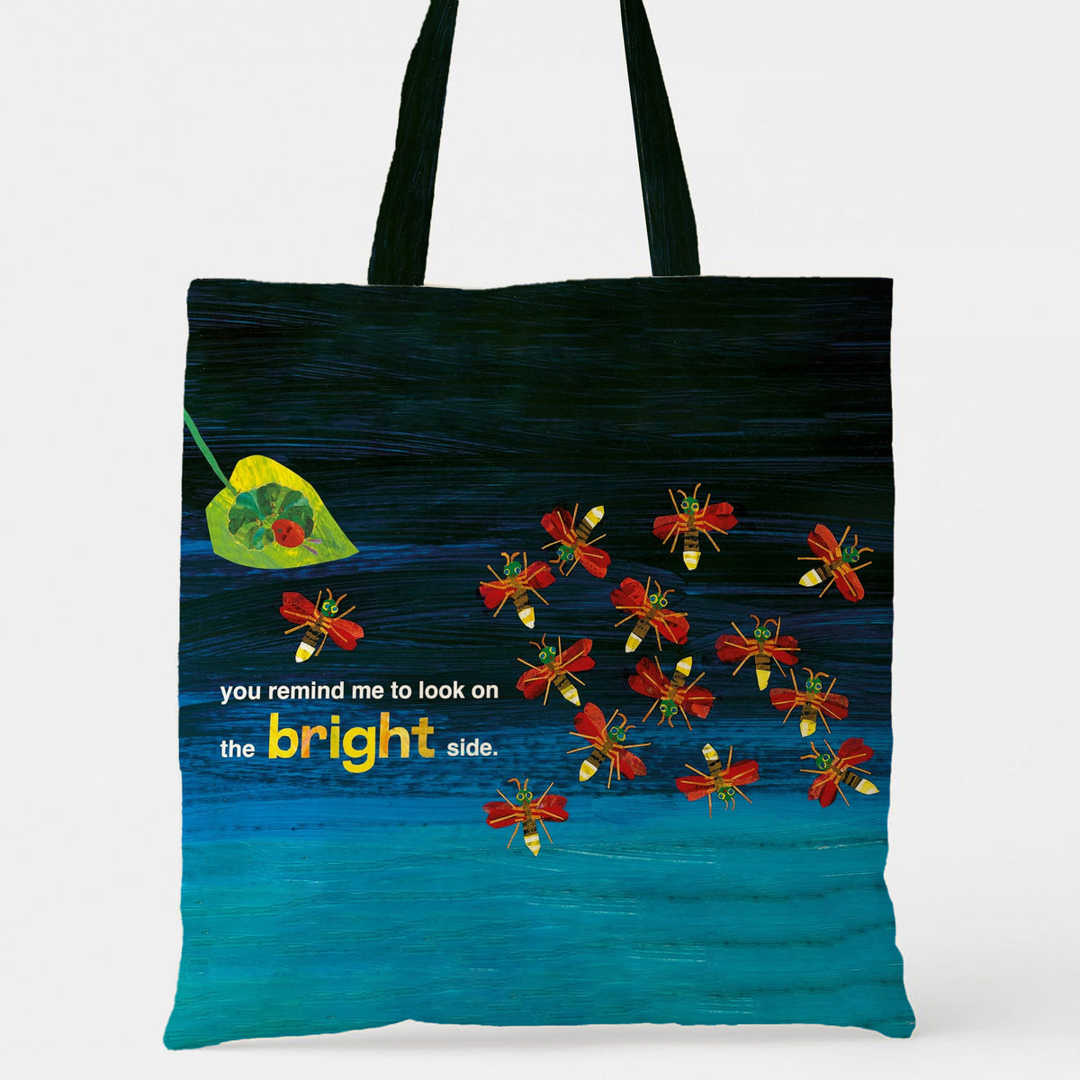 “You Remind Me to Look on the Bright Side” Inspirational Tote Bag - Uplifting Gift for Friend, Mom, Sister, Mentor, Her on Birthday, Christmas, Thanksgiving & Get Well