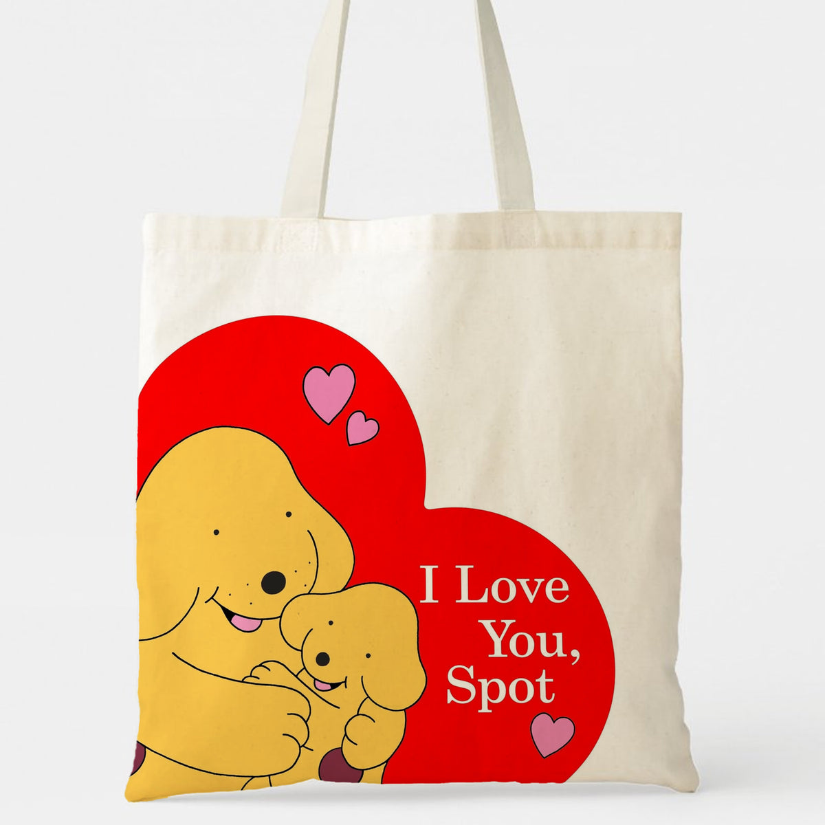 “I Love You, Spot” Dog Hug Tote Bag - Perfect Gift for Pet Lovers, Valentine‘s Day, Anniversary, Birthday, Christmas for Her, Him, Dog Mom & Dog Dad