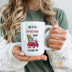 Christmas - Loving Mug | Festive Red Car with Gifts Design | Cozy Holiday Season Mug for Your Morning Coffee or Tea