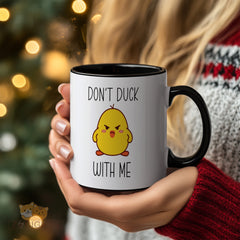 Funny "Don't Duck With Me" Novelty Mug - Perfect Gift for Friends, Office Humor, or Personal Use - High - Quality Ceramic Mug for Coffee, Tea, and More