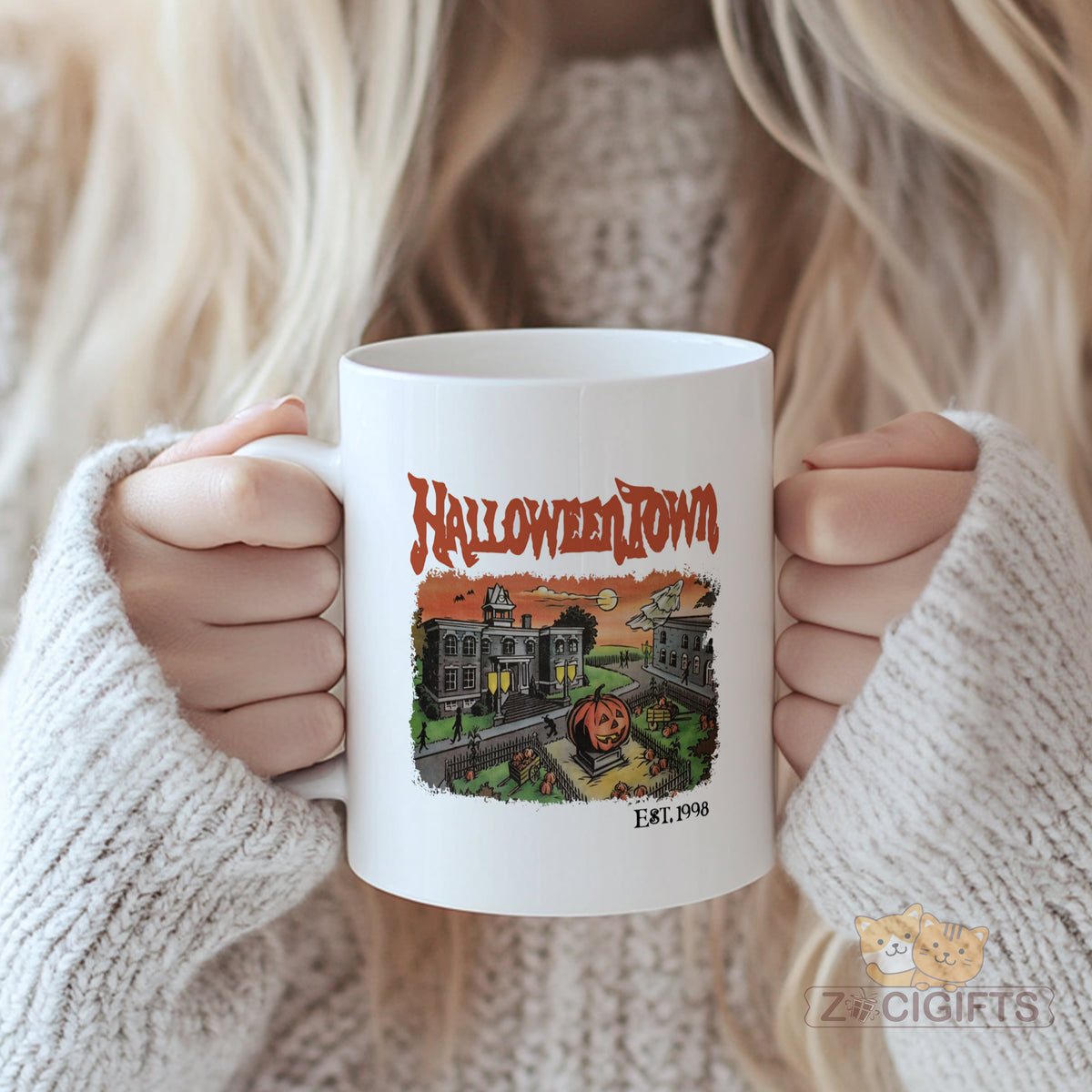 Halloweentown Mug - 90s Nostalgic Gift for Fans of Disney Halloween Movies, Aesthetic Cottagecore & Spooky Season | Perfect Fall Gift, Halloween Present, Christmas Stocking Stuffer for Friends, Family, Him, Her